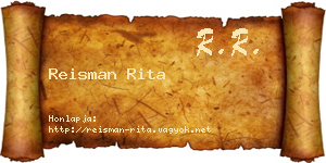 Reisman Rita névjegykártya