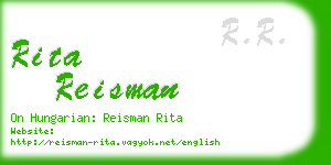 rita reisman business card